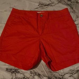 OLD NAVY red mid-rise everyday shorts